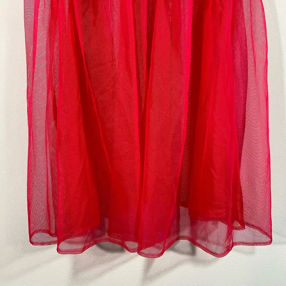 Victoria's Secret Women's Pink Lace Babydolll Bra Top Nightie Size 36C NWT